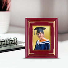 Load image into Gallery viewer, DIVINITI 24K Gold Plated Foil Customized Portrait Frame With Image Printed on For University Students MDF Size 2 (20x16 CM)
