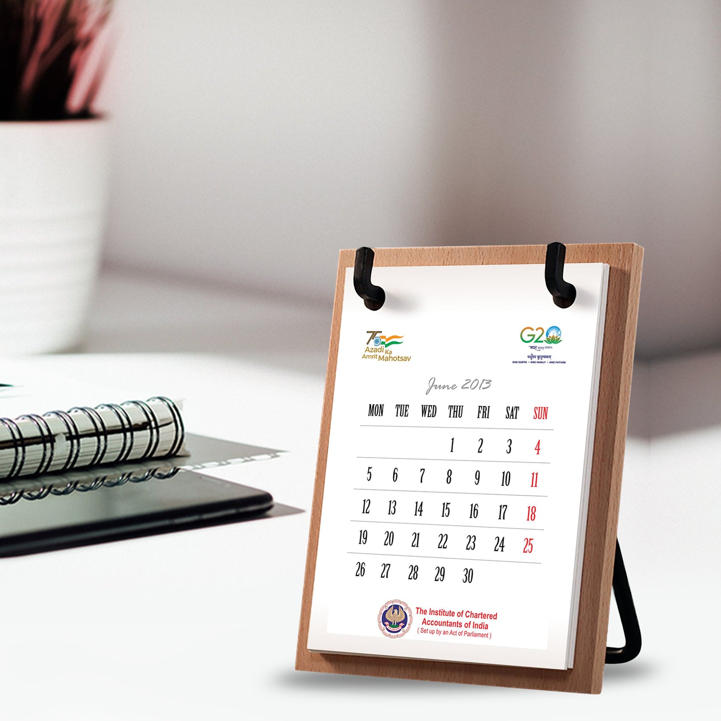 Customized Hanging Table Top Calendar For Corporate Gifting