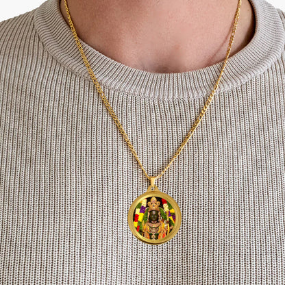 Diviniti 24K Gold Plated Ram Lalla & Jai Shri Ram 22MM Double Sided Pendant For Men, Women & Kids