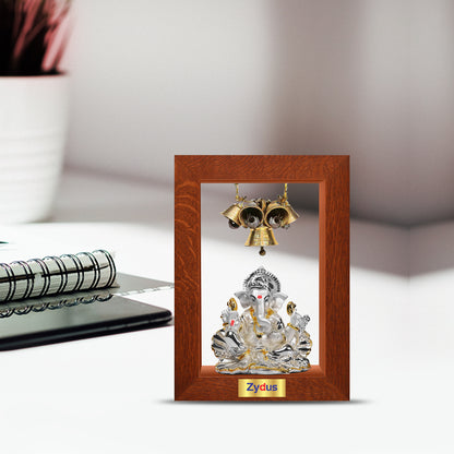 Customized 3D Memento with 999 Silver Plated Ganesha Idol For Corporate Gifting