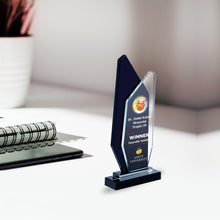 Load image into Gallery viewer, Customized Crystal Trophy with Matter Printed For Corporate Gifting
