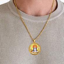 Load image into Gallery viewer, Diviniti 24K Gold Plated Lord Ram Ji &amp; Yantra 18MM Double Sided Pendant For Men, Women &amp; Kids
