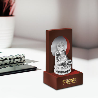 Customized MDF Memento With 999 Silver Plated Idol For Corporate Gifting