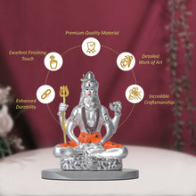 Load image into Gallery viewer, DIVINITI 999 Silver Plated Lord Shiva Idol For Car Dashboard, Home Decor, Table Decor, Puja Room, Gift (8 X 7 CM)
