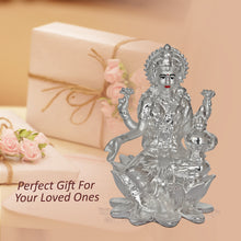 Load image into Gallery viewer, Diviniti 999 Silver Plated Lakshmi Mata Idol for Home Decor, Table Top, Puja Room, Gift (8X5.5CM)
