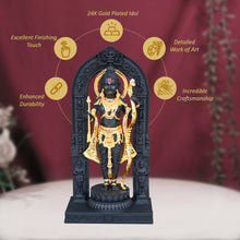 Load image into Gallery viewer, DIVINITI 24K Gold Plated Ram Lalla Idol | Exquisite Divine Statue For Home Decor, Office, Pooja Room &amp; Gift (9.5x5.5 CM)
