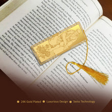 Load image into Gallery viewer, Customized 24K Gold Plated Bookmark For Corporate Gifting
