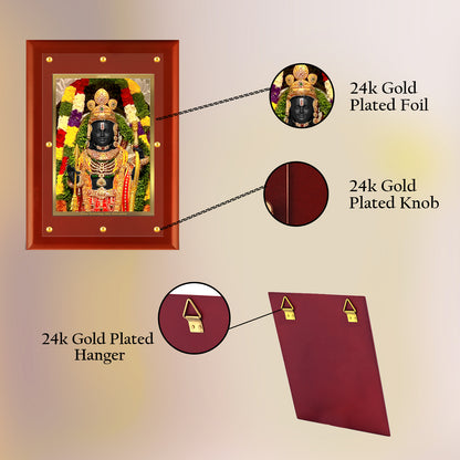 Diviniti 24K Gold Plated Ram Lalla Photo Frame For Home Decor Showpiece, Wall Decor, Puja Room & Gift (56 CM X 71 CM)