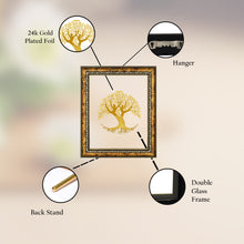 Load image into Gallery viewer, Diviniti 24K Gold Plated Tree of Life Photo Frame For Home Decor &amp; Wall Hanging (32.5 CM X 25.5 CM)
