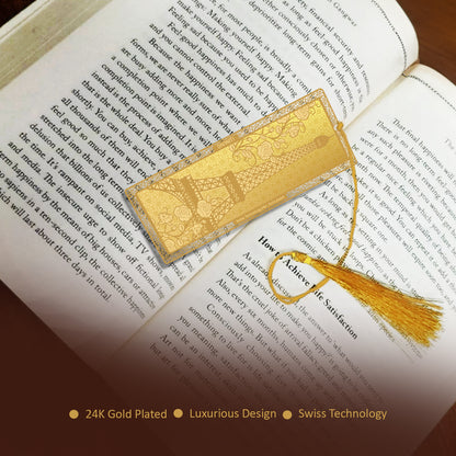 Customized 24K Gold Plated Bookmark For Corporate Gifting