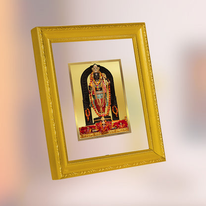 DIVINITI 24K Gold Plated Foil Ram Lalla Photo Frame for Home & Office Decor, Table Decor, Wall Hanging, Puja Room & Gift DG 101 Size 1 (15.3x14.9 CM)