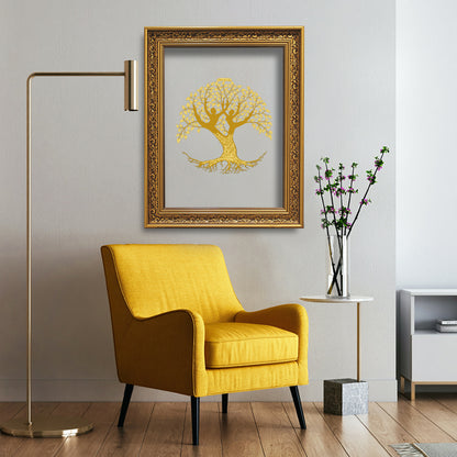 Diviniti 24K Gold Plated Tree of Life Photo Frame For Home Decor & Wall Hanging (56 X 71 CM)