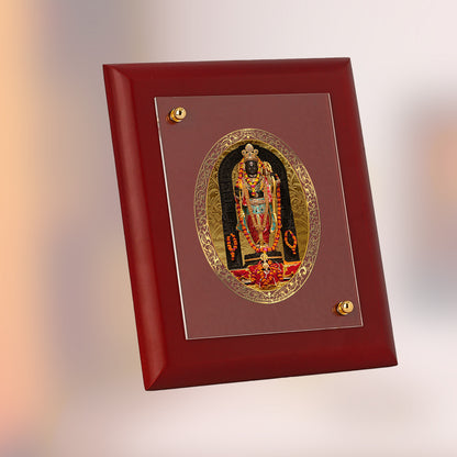 DIVINITI 24K Gold Plated Foil Lord Ram Lalla Luxurious Photo Frame Idol for Wall Hanging, Home Decor, Table Top, Gift|MDF Size 1 (16.7x14.2 CM)