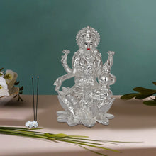 Load image into Gallery viewer, Diviniti 999 Silver Plated Lakshmi Mata Idol for Home Decor, Table Top, Puja Room, Gift (8X5.5CM)
