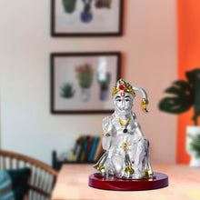 Load image into Gallery viewer, Diviniti 999 Silver Plated Hanuman Idol For Car Dashboard, Home Decor, Puja Room, Housewarming Gift (9 X 6 CM)
