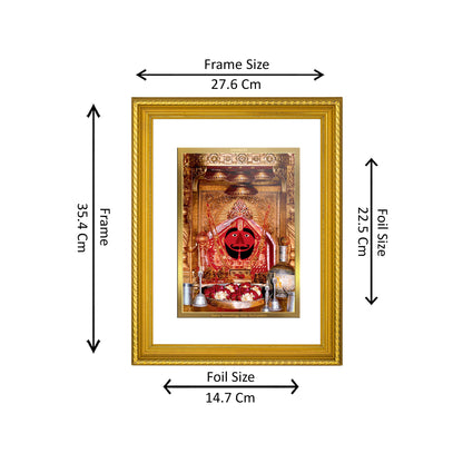 DIVINITI 24K Gold Plated Salasar Balaji Wall Photo Frame for Home Decor, Wall Hanging, Table Top, Puja Room & Gift DG056S3 (27.6X35.4 CM)