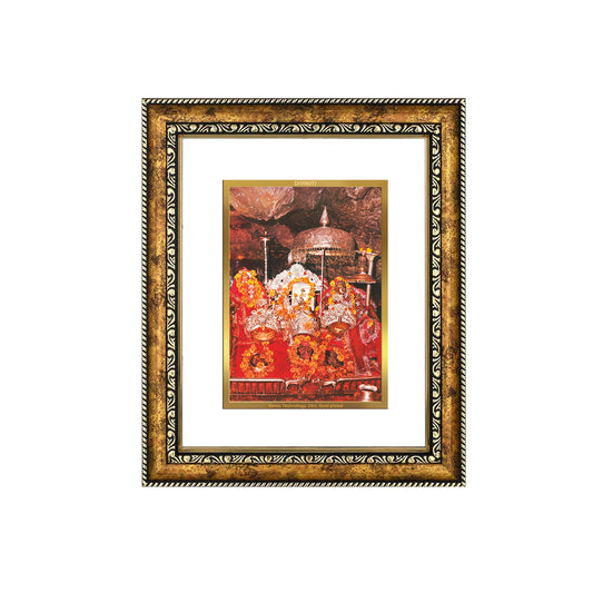 DIVINITI 24K Gold Plated Mata Ka Darbar Wall Photo Frame for Home Decor, Wall Hanging, Table Top, Puja Room & Gift DG113S3 (27.6X35.4 CM)