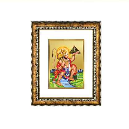 DIVINITI 24K Gold Plated Hanuman with Parvat Wall Photo Frame for Home Decor, Wall Hanging, Table Top, Puja Room & Gift DG113S3 (27.6X35.4 CM)