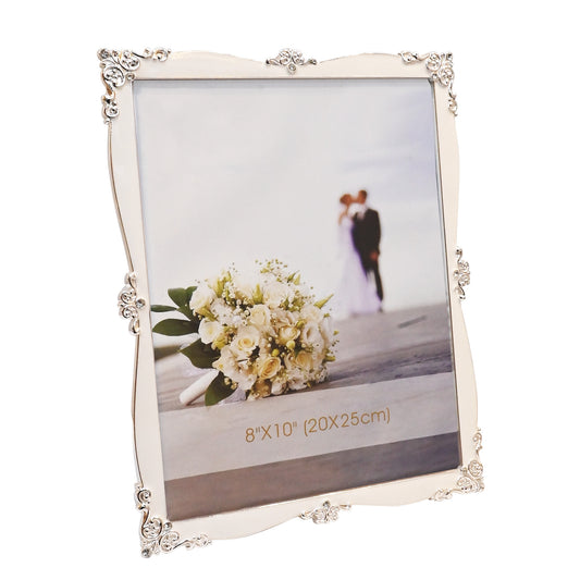 DIVINITI 999 Silver Plated Photo Frame for Luxurious Home Office Décor, Wall Hanging Beautiful Diwali Gift (22.5x27.5 CM)