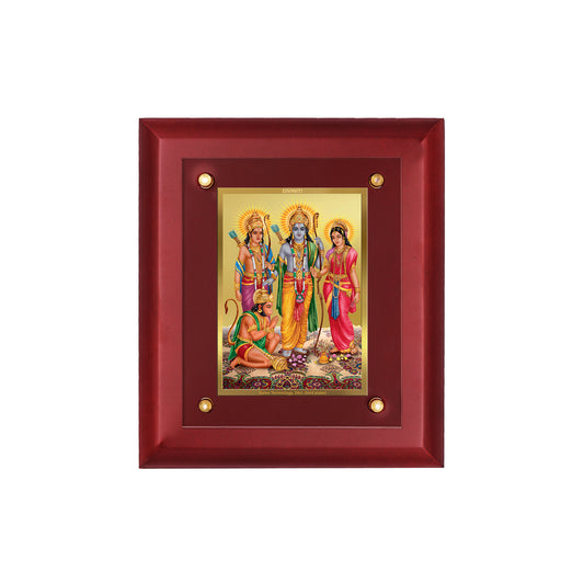 DIVINITI 24K Gold Plated Ram Darbar Photo Frame For Home Decor, Wall Hanging Decor, Table Decor, Worship & Luxury Gift MDF S2.5 (25.1X20.1 CM)