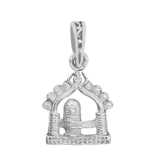 DIVINITI 925 Pure Silver Shiv Ling Pendant for Men, Women & Kids Divine God Pendant for Birthday, Anniversary, Special Occasion Gift (1.5x1.3 CM 3 g)