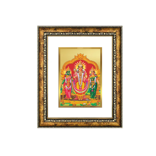 DIVINITI 24K Gold Plated Murugan Valli Wall Photo Frame for Home Decor, Wall Hanging, Table Top, Puja Room & Gift DG113S3 (27.6X35.4 CM)