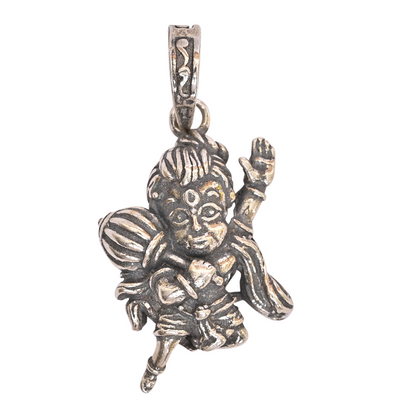 DIVINITI 925 Pure Silver Bal Hanuman Pendant for Men, Women & Kids Divine God Pendant for Birthday, Anniversary, Special Occasion Gift (2.2x1.7 cm, 8g)