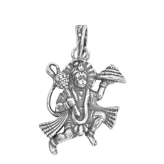 DIVINITI 925 Pure Silver Hanuman with Mountain Pendant for Men, Women & Kids Divine God Pendant for Birthday, Anniversary, Special Occasion Gift (2.3x1.8 CM 6 g)