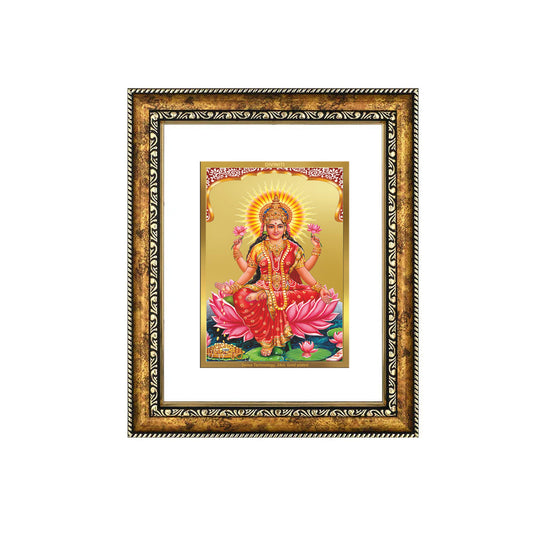 DIVINITI 24K Gold Plated Lakshmi Wall Photo Frame for Home Decor, Wall Hanging, Table Top, Puja Room & Gift DG113S3 (27.6X35.4 CM)