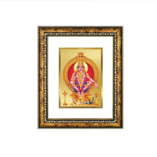 DIVINITI 24K Gold Plated Ayyapan-2 Wall Photo Frame for Home Decor, Wall Hanging, Table Top, Puja Room & Gift DG113S3 (27.6X35.4 CM)