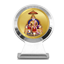 Load image into Gallery viewer, Diviniti 24K Gold Plated Agrasen Maharaj Frame For Car Dashboard, Home Decor &amp; Gift (6.2 x 4.5 CM)
