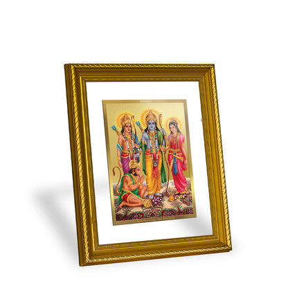 DIVINITI 24K Gold Plated Ram Darbar Wall Photo Frame for Home Decor, Wall Hanging, Table Top, Puja Room & Gift DG056S3 (27.6X35.4 CM)