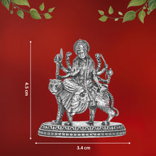 Load image into Gallery viewer, DIVINITI 925 Pure Silver Durga Mata Ji Idol Statue Embodying Power and Devotion for Home Office Décor, Tabletop, Puja Room Gift (4.5x3.4 CM, 34g)
