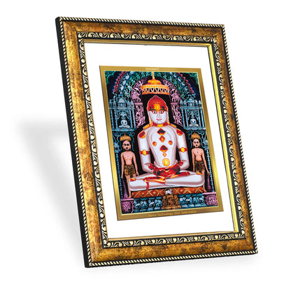 DIVINITI 24K Gold Plated Adinath Wall Photo Frame for Home Decor, Wall Hanging, Table Top, Puja Room & Gift DG113S3 (27.6X35.4 CM)