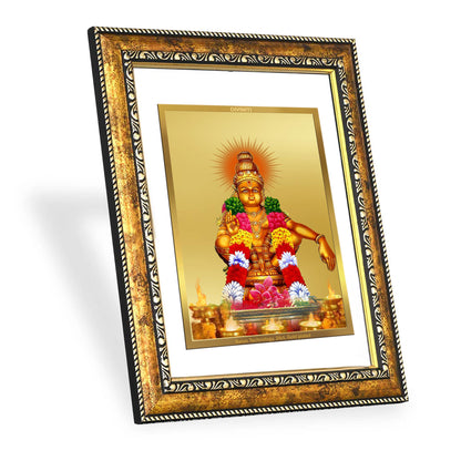 DIVINITI 24K Gold Plated Ayyapan-1 Wall Photo Frame for Home Decor, Wall Hanging, Table Top, Puja Room & Gift DG113S3 (27.6X35.4 CM)