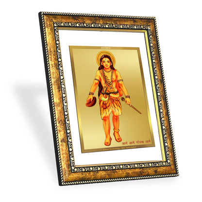 DIVINITI 24K Gold Plated Guru Gorakhnath Wall Photo Frame for Home Decor, Wall Hanging, Table Top, Puja Room & Gift DG113S3 (27.6X35.4 CM)