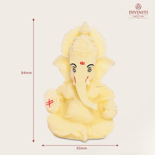 Load image into Gallery viewer, Diviniti Resin Lord Ganesha Idol for Car Dashboard Tabletop for Home Decor Mandir Puja Gift Yellow (8.4x4.2cm)
