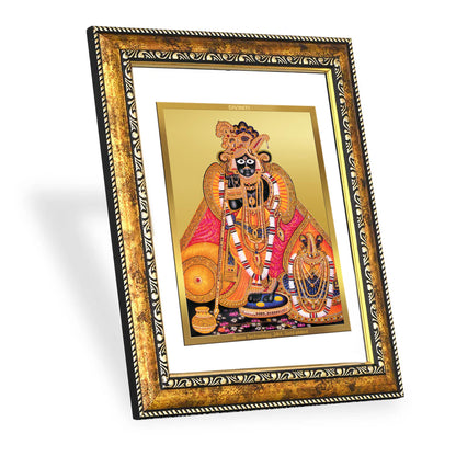 DIVINITI 24K Gold Plated Bankey Bihari Wall Photo Frame for Home Decor, Wall Hanging, Table Top, Puja Room & Gift DG113S3 (27.6X35.4 CM)