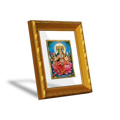 DIVINITI 24K Gold Plated Foil Goddess Gayatri Photo Frame for Home Decor, Festival Gift DG 103 Size 1 (15.3x14.9 CM)