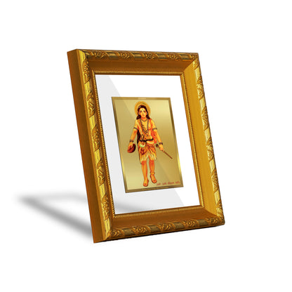 DIVINITI 24K Gold Plated Foil Guru Gorakhnath Photo Frame for Home Decor, TableTop, Gift DG 103 Size 1 (15.3x14.9 CM)