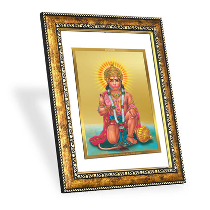 DIVINITI 24K Gold Plated God Hanuman Wall Photo Frame for Home Decor, Wall Hanging, Table Top, Puja Room & Gift DG113S3 (27.6X35.4 CM)