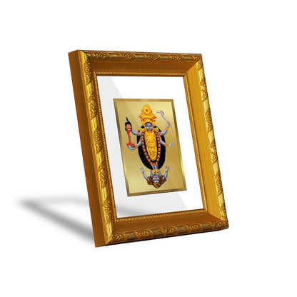 DIVINITI 24K Gold Plated Foil Maa Kali Photo Frame for Home Decor, Puja, Festive Gift DG 103 Size 1 (15.3x14.9 CM)