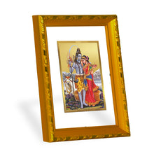 Load image into Gallery viewer, DIVINITI 24K Gold Plated Shiva Parvati Religious Photo Frame For Home Decor, Puja Room (21.5 X 17.5 CM)
