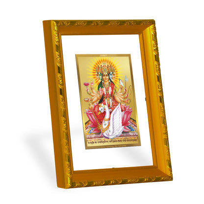 DIVINITI 24K Gold Plated Gayatri Photo Frame for Puja Room, Home Wall Decor, Workshop, Table Top, Premium Gift|DG103 Size 2 (22.6x18.4 CM)