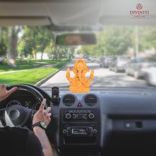 Load image into Gallery viewer, Diviniti 24K Gold Plated Resin Lord Ganesha Idol for Car Dashboard Tabletop For Home Decor Mandir Puja Gift Orange (8.4x4.2cm)
