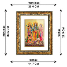 Load image into Gallery viewer, DIVINITI Ram Darbar Gold Plated Wall Photo Frame, Table Decor| DG Frame 113 Size 3 and 24K Gold Plated Foil (33.3 CM X 26 CM)
