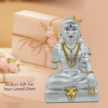 Load image into Gallery viewer, DIVINITI 999 Silver Plated Baba Gorakhnath Statue For Deep Meditation Idol For Workshop, Office, Home Decor Showpiece, Luxury Gift (10x6 CM)
