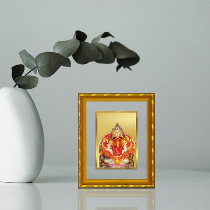 DIVINITI 24K Gold Plated Siddhivinayak Photo Frame For Home Decor, Worship, Festival  (DG 103 Size 2) (21.5 X 17.5 CM)