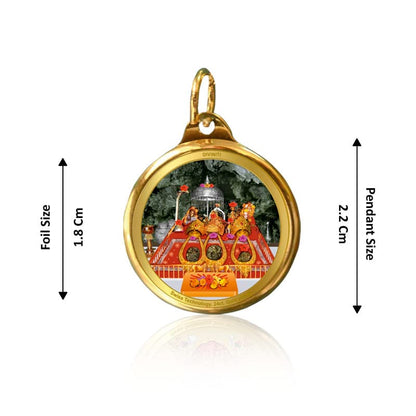 DIVINITI Nav Durga DG 2.5 Gold Plated Photo Frame, 24K Double sided Gold Plated Pendant 18 MM and Classic Rose Incense Sticks For Navratri Festival Prayer & Auspicious Occasion (Combo Pack)