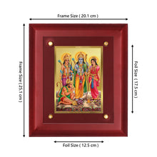 Load image into Gallery viewer, DIVINITI 24K Gold Plated Ram Darbar Photo Frame For Home Decor, Wall Hanging Decor, Table Decor, Worship &amp; Luxury Gift MDF S2.5 (25.1X20.1 CM)
